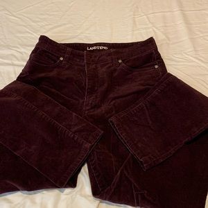 SZ 10 wine colored corduroy. Lands End